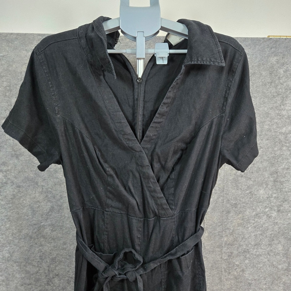Maeve Women Black Utility Wrap Wide Leg Jumpsuit 18W - Picture 2 of 10